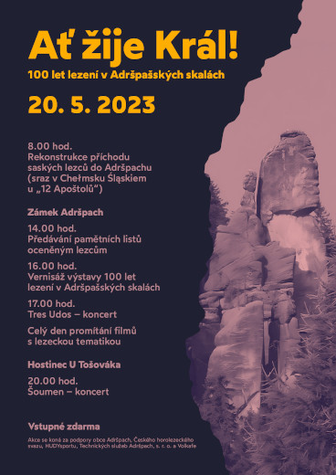100 let lezení v Adršpašských skalách