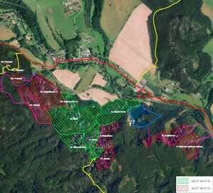 mapa vyhrazení horolezecké oblasti - Adršpach