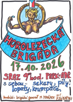 Horolezecká brigáda 17.10.2026 v 9h, sraz na hlavním parkovišti v Ádru